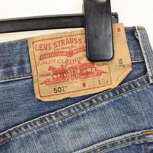 Womens LEVIS 501 Shorts Mid Blue | W33