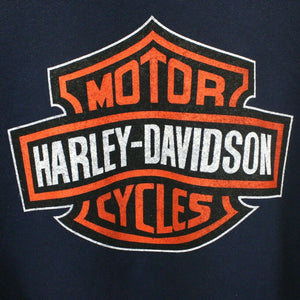 HARLEY DAVIDSON 90s Sweatshirt Navy Blue | Large