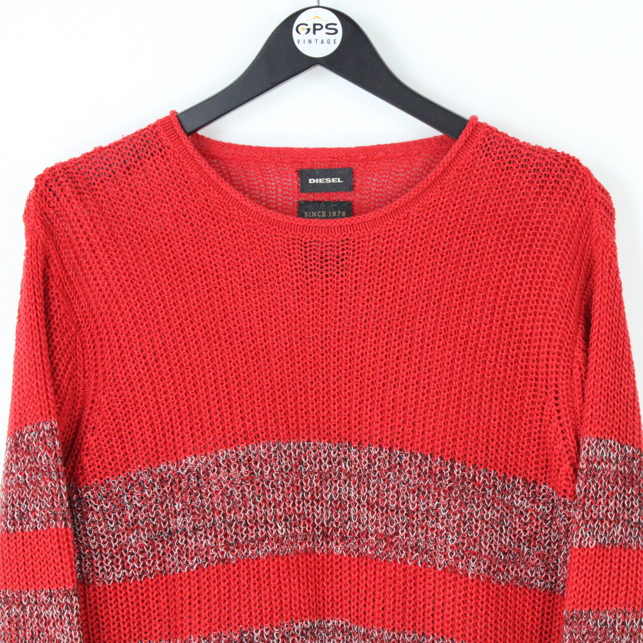 Mens DIESEL Knit Sweatshirt Red | Medium