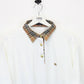 Womens BURBERRY 00s Polo Shirt White | XL