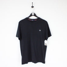 Load image into Gallery viewer, Mens FRED PERRY Ringer T-Shirt Black | Large
