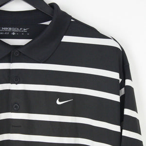 Mens NIKE Polo Shirt Black & White | XL