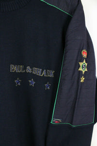 PAUL & SHARK Knit Sweatshirt Navy Blue | Large