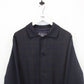BURBERRYS 90s Mac Coat Navy Blue | Large