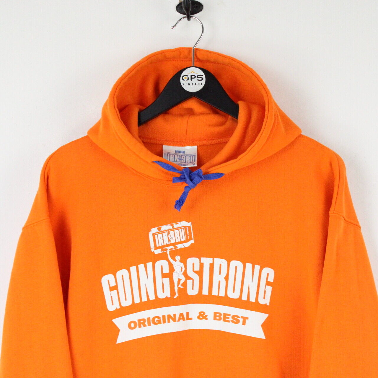 Mens IRN BRU Hoodie Orange | Medium
