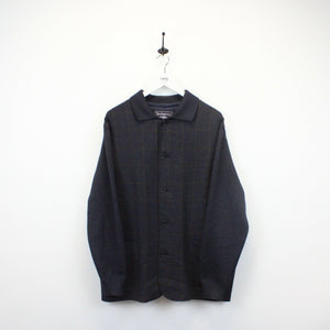 BURBERRYS 90s Mac Coat Navy Blue | Large