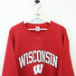 NCAA RUSSELL ATHLETIC 90s Wisconsin BADGERS Sweatshirt Red | Large