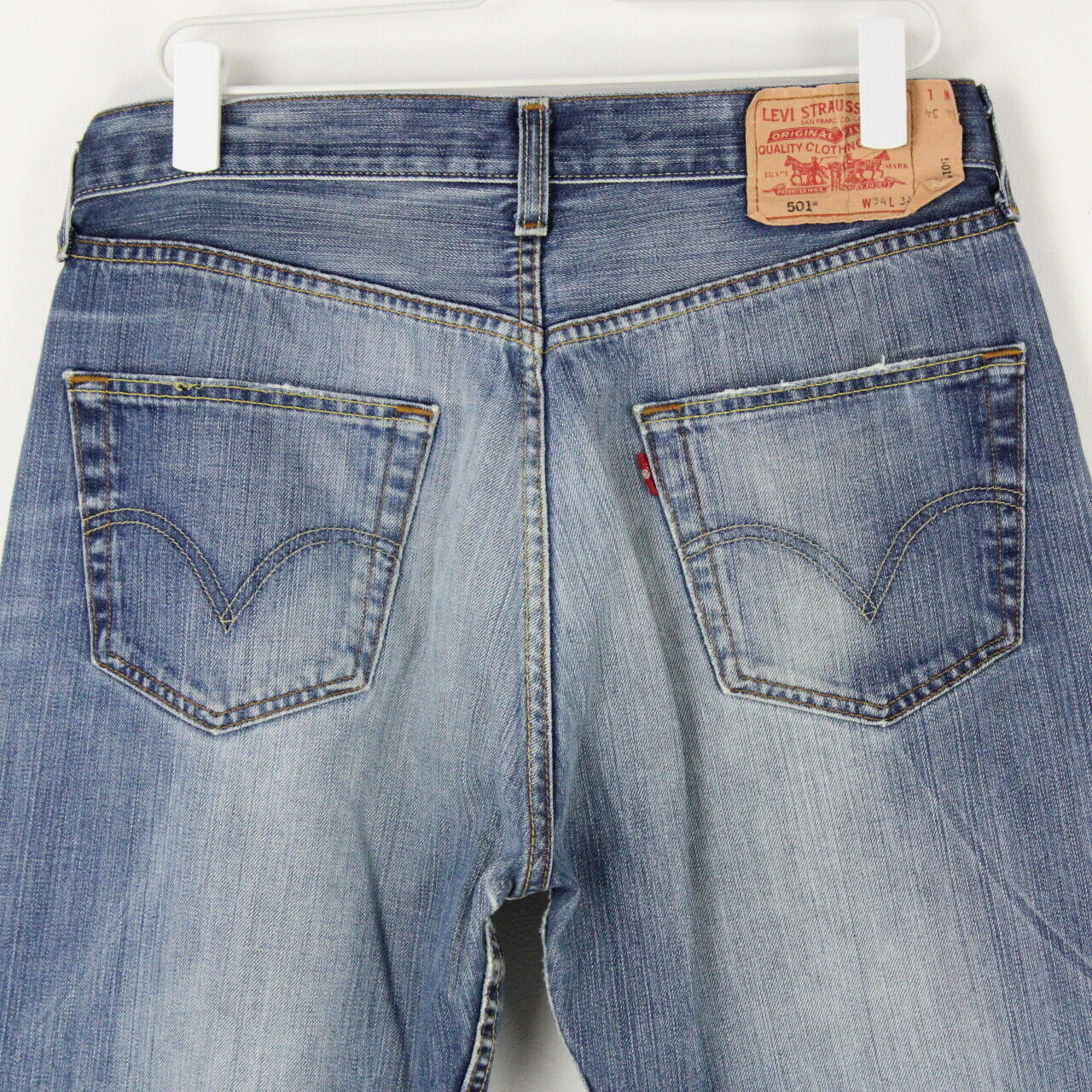 Mens LEVIS 501 Jeans Mid Blue | W34 L34