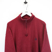 Load image into Gallery viewer, CHAPS 1/4 Zip Knit Sweatshirt Red | XL
