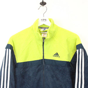 Womens ADIDAS 90s Fleece Jacket Navy Blue | Small