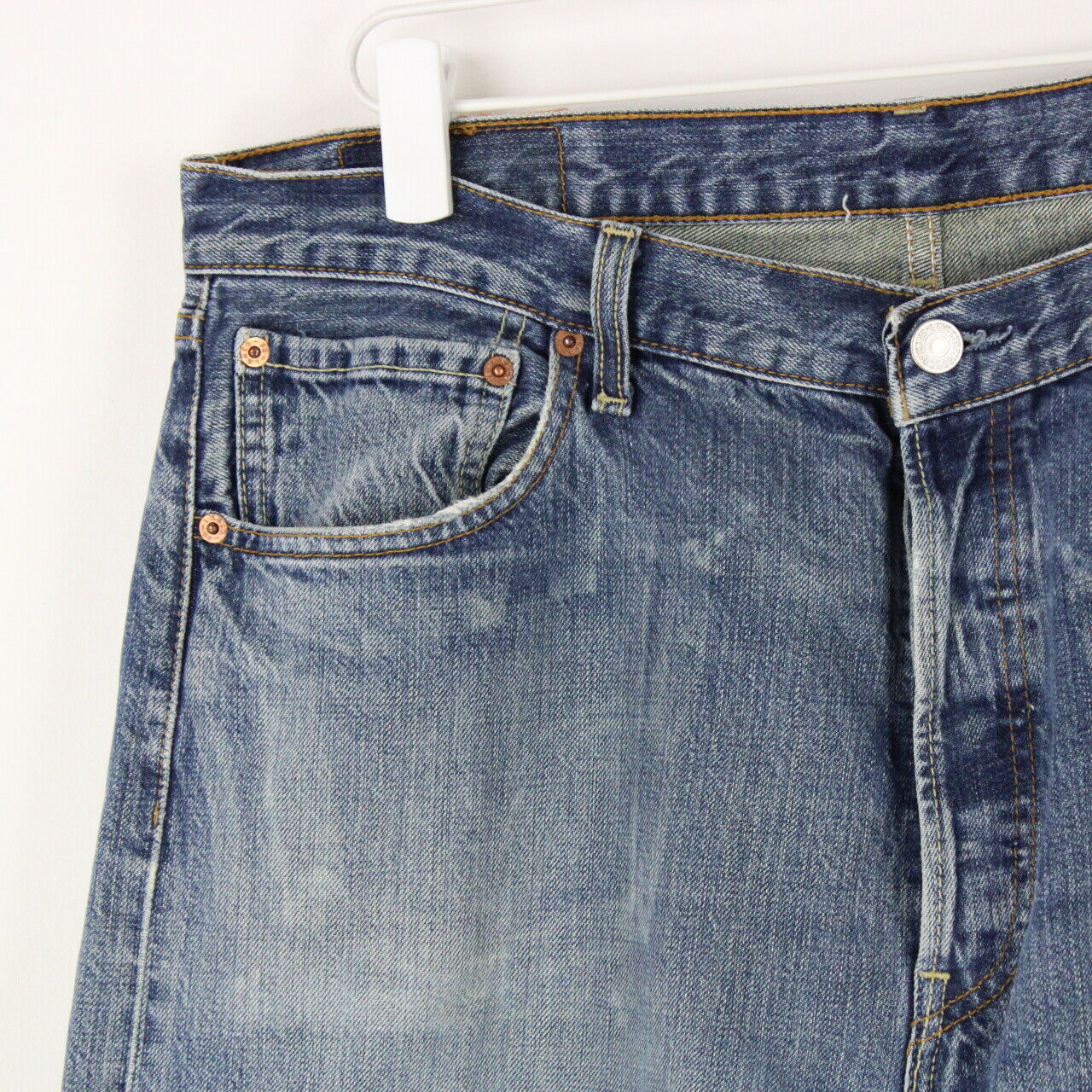 Mens LEVIS 501 Jeans Mid Blue | W36 L34