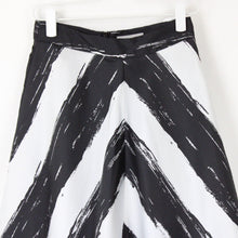 Load image into Gallery viewer, Womens Chevron Midi Skirt Black White | Small
