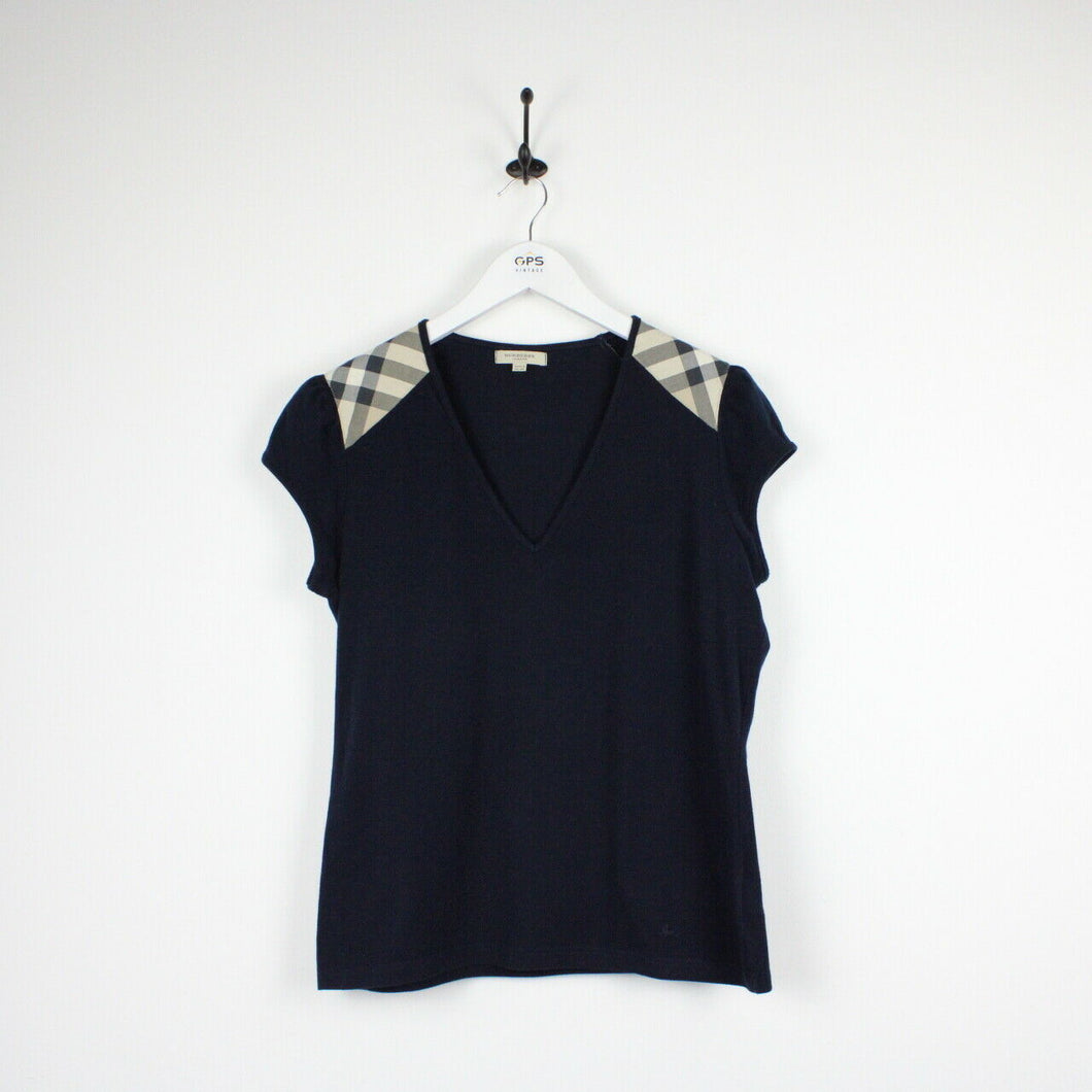 Womens BURBERRY LONDON T-Shirt Navy Blue | Medium
