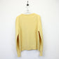 BURBERRYS 80s Knit Sweatshirt Yellow | Large