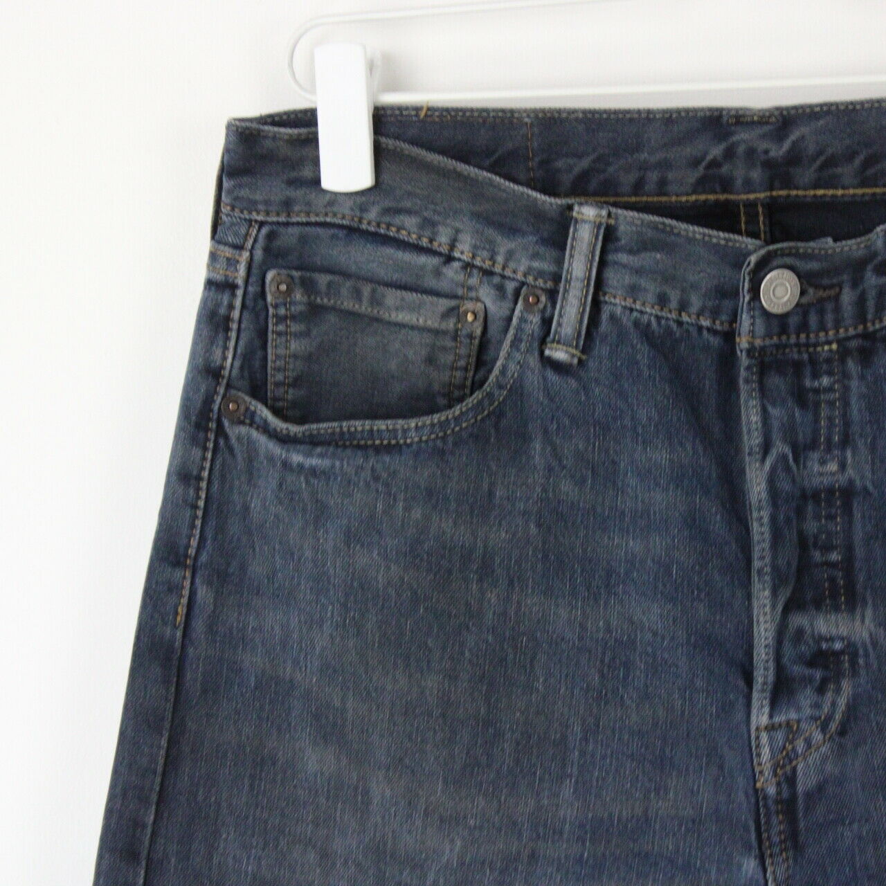 Mens LEVIS 501 Jeans Dark Blue | W33 L30