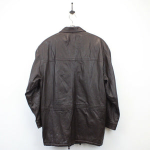 BURBERRYS 90s Leather Jacket Brown | Large