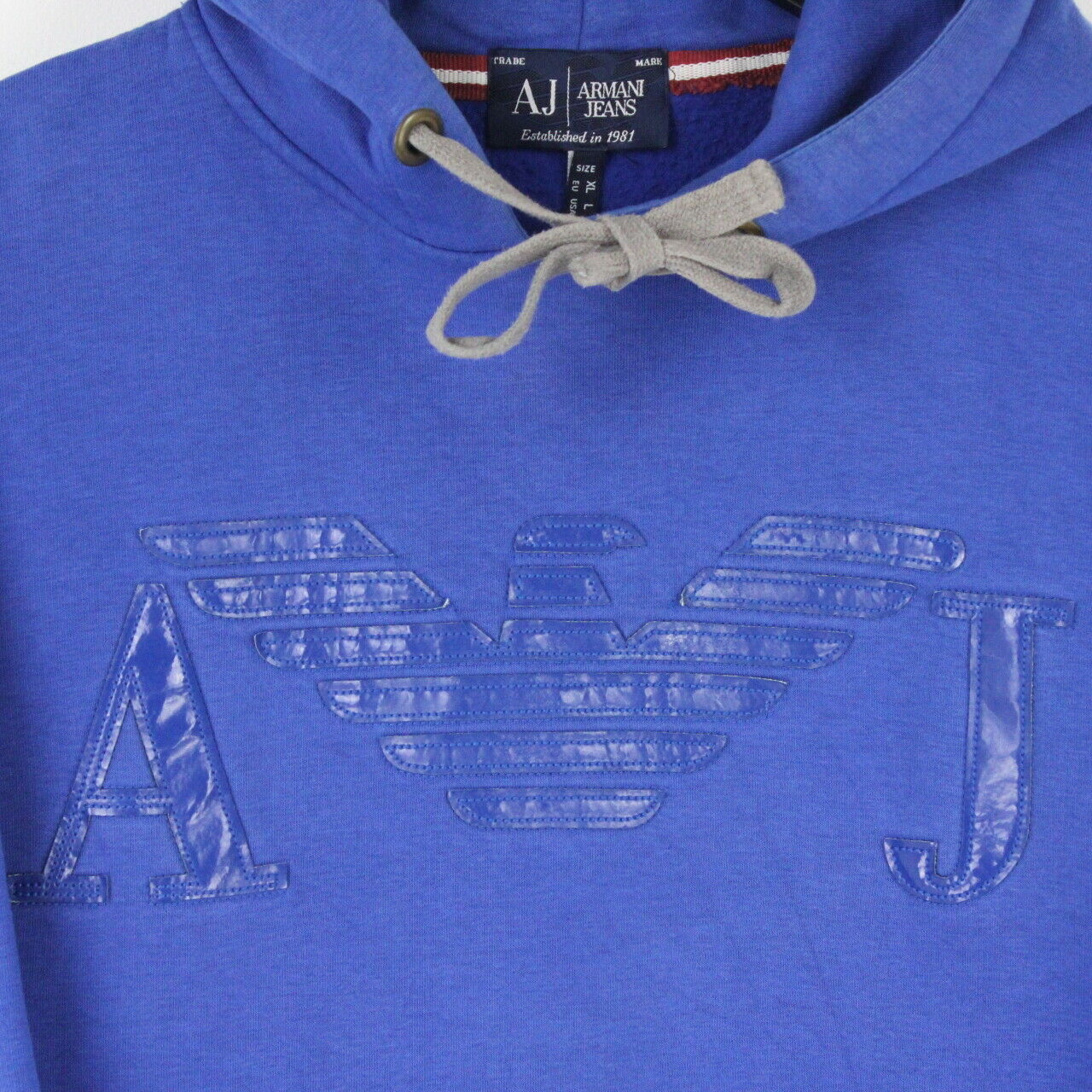 Mens ARMANI JEANS 00s Hoodie Blue | Large – GPS Vintage