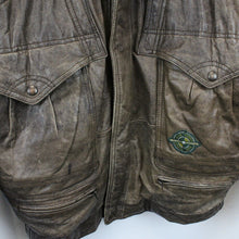 Load image into Gallery viewer, Leather Aviator Jacket Brown | Medium
