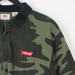 Mens LEVIS Polo Shirt Green | Large