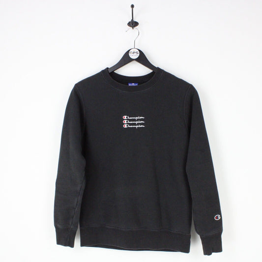 Womens CHAMPION Sweatshirt Black | XS