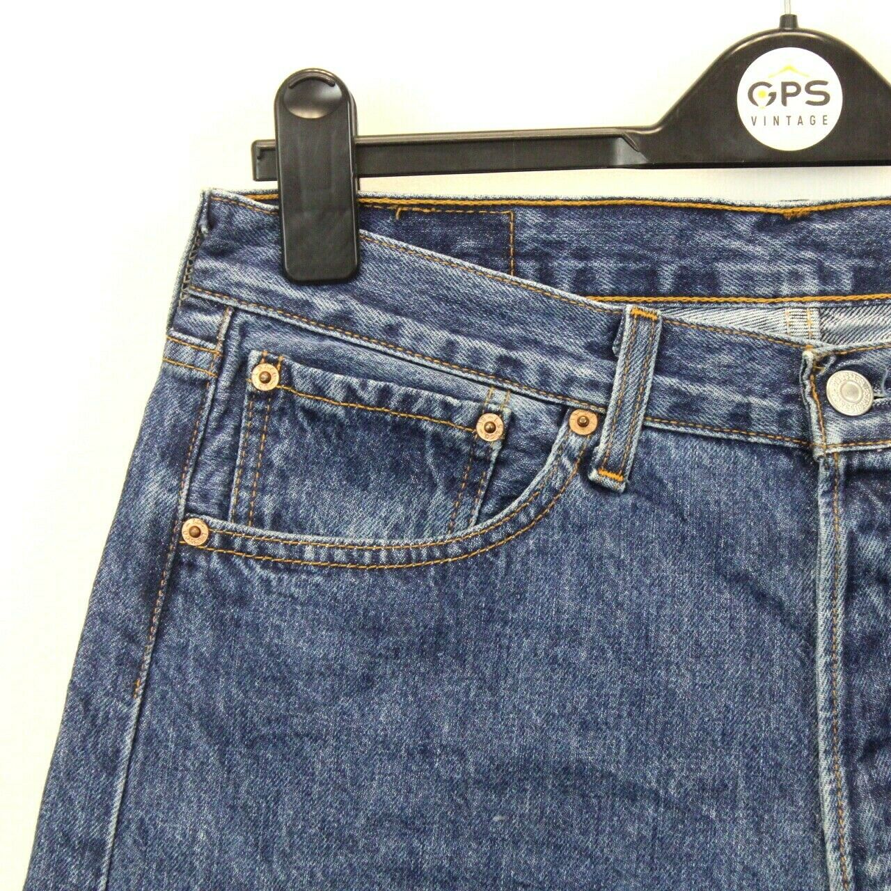 Womens LEVIS 501 Shorts Mid Blue | W32