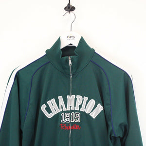 Womens CHAMPION Track Top Green | Small