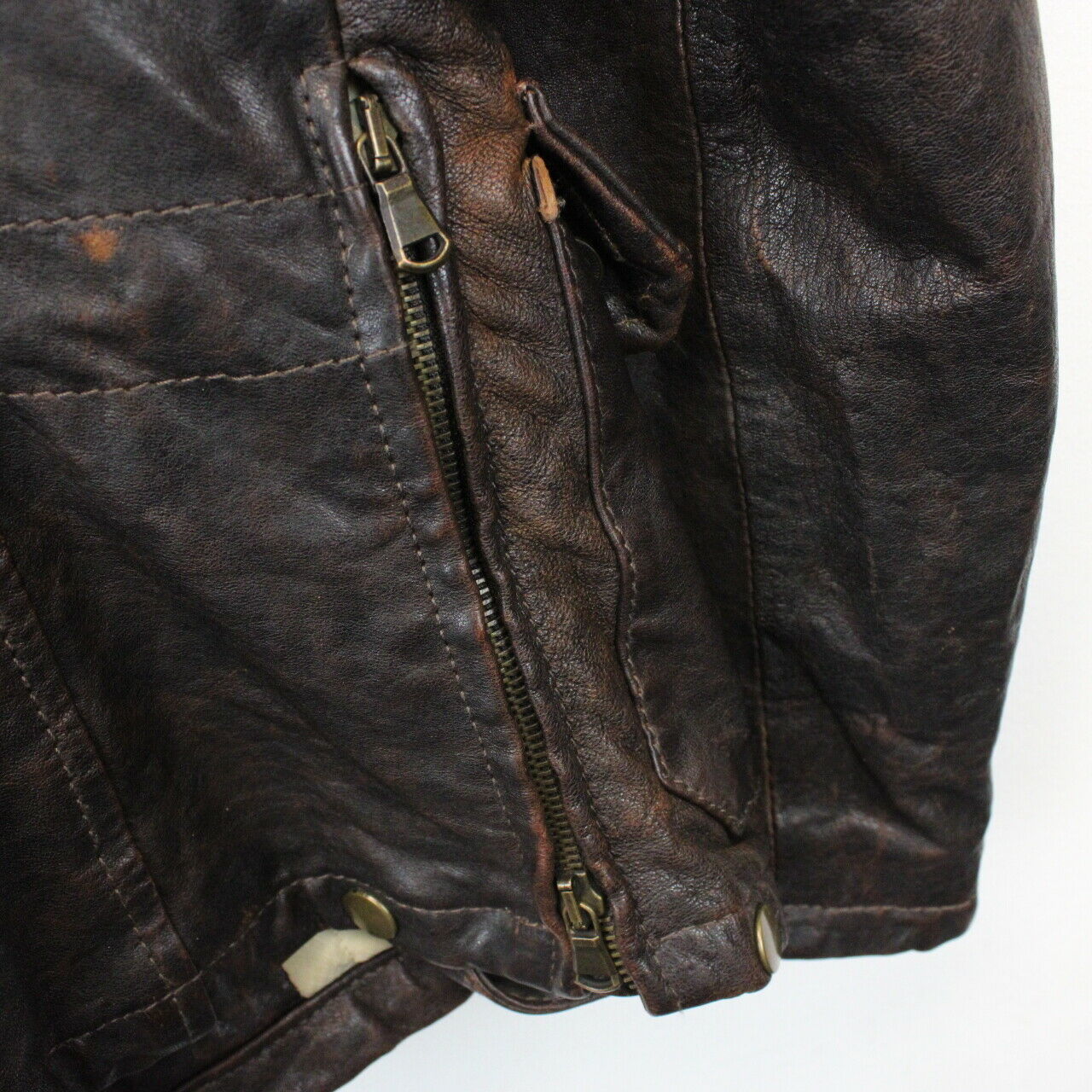 Womens BLAUER Leather Jacket Brown | Medium