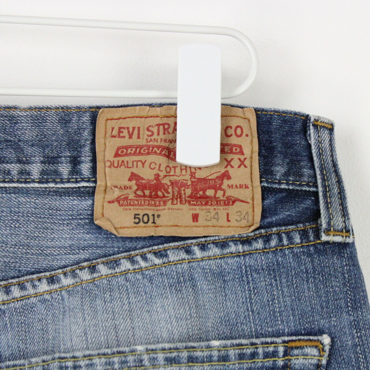 Mens LEVIS 501 Jeans Mid Blue | W34 L34