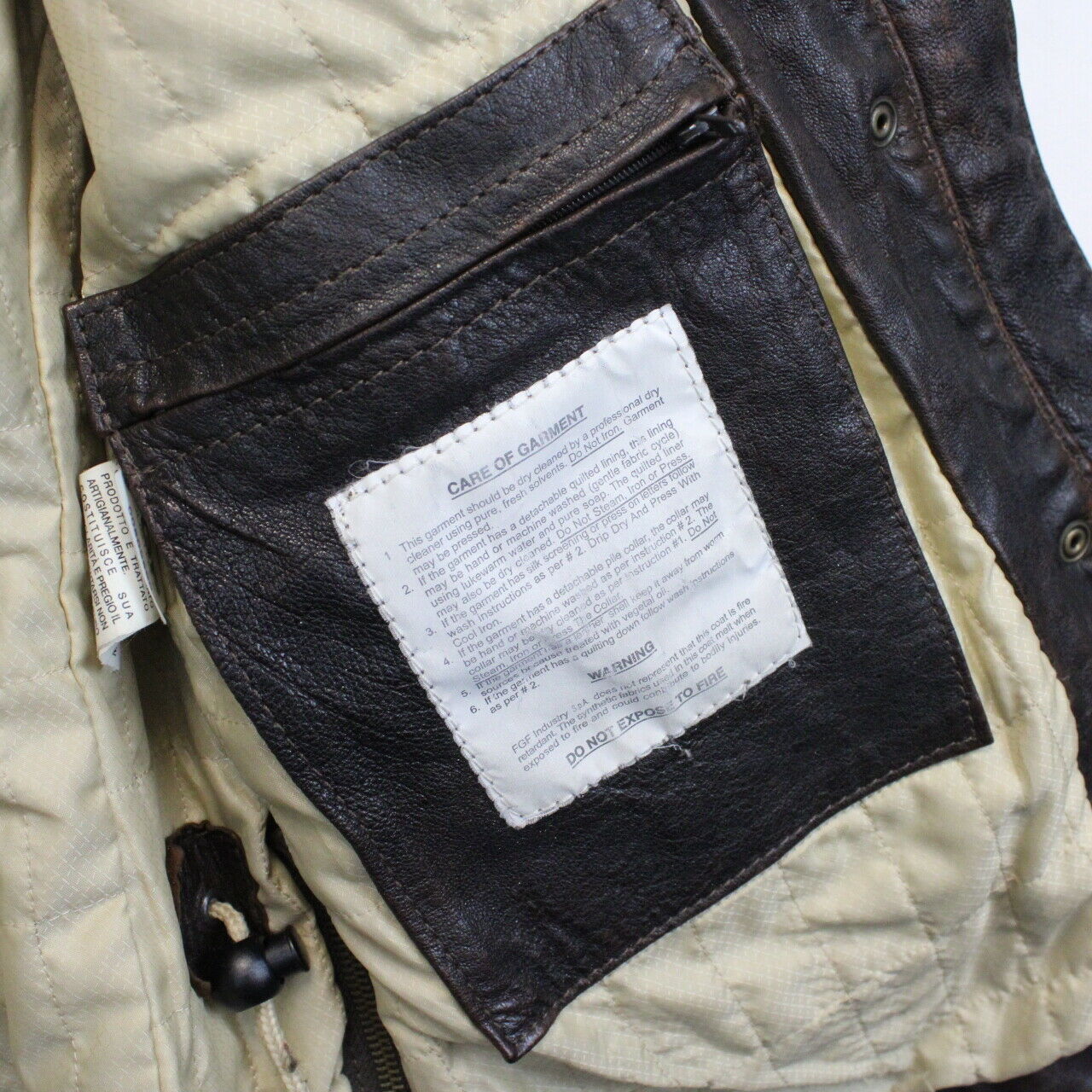 Womens BLAUER Leather Jacket Brown | Medium