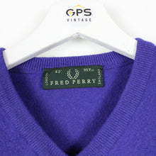 Load image into Gallery viewer, Vintage FRED PERRY Knit Sweatshirt Purple | Small
