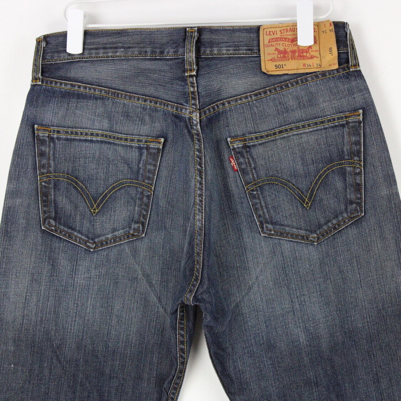 Mens LEVIS 501 Jeans Dark Blue | W34 L30