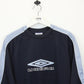 UMBRO 00s Sweatshirt Navy Blue | Medium