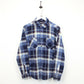 Flannel Plaid Shirt Blue | Small