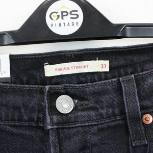 Womens LEVIS Ribcage Jeans Black Charcoal | W31 L27