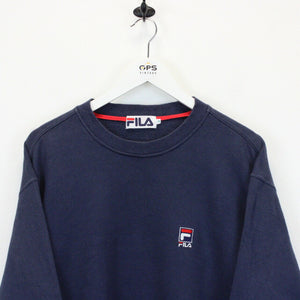 FILA 00s Sweatshirt Navy Blue | Small