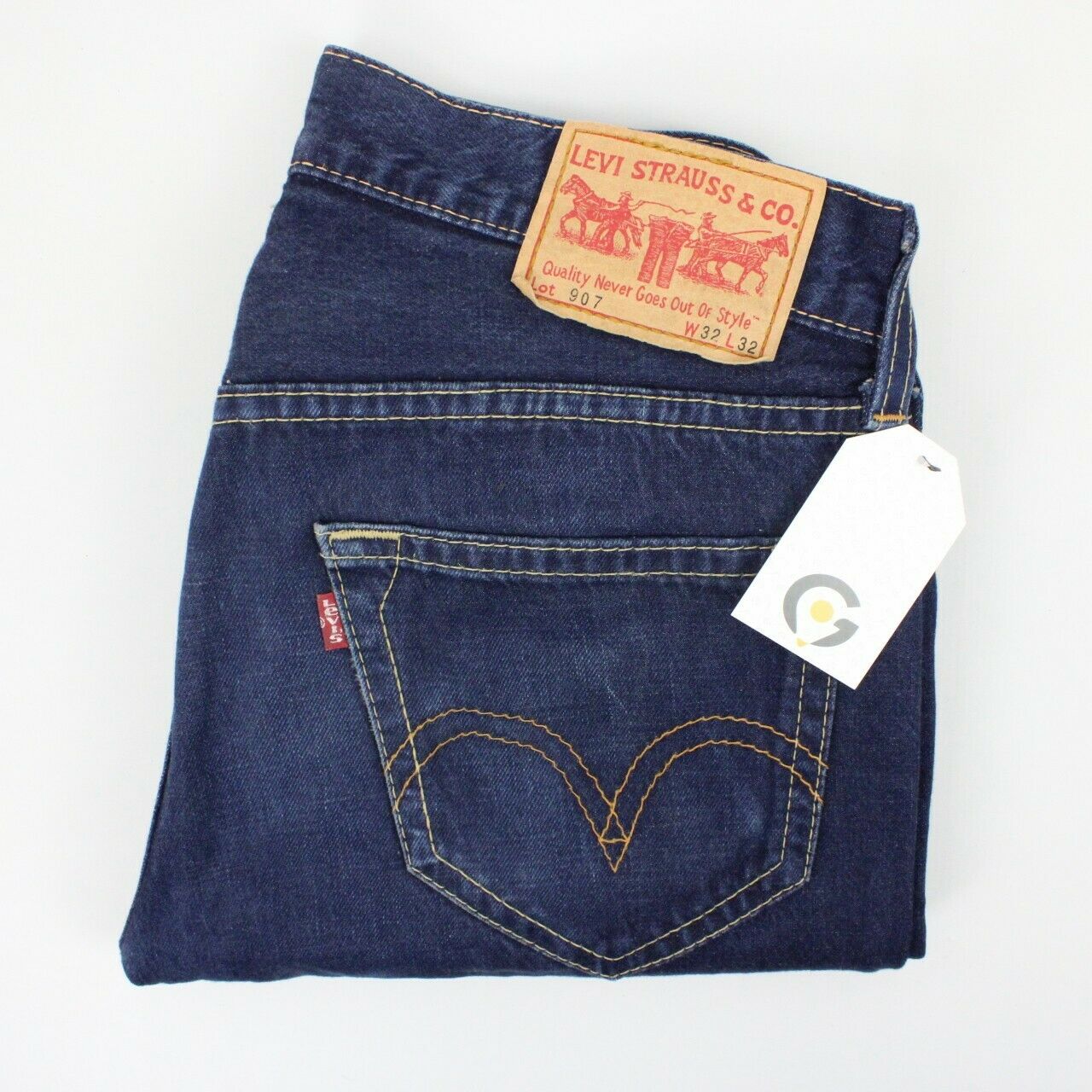 Mens LEVIS 907 Jeans Dark Blue | W34 L32