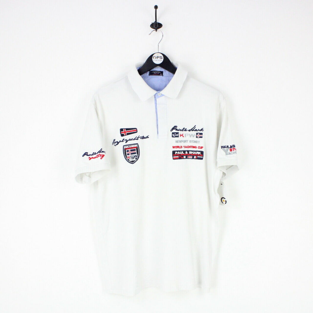 Mens PAUL & SHARK Polo Shirt White | XXL