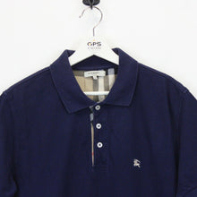 Load image into Gallery viewer, BURBERRY Polo Shirt Navy Blue | Large

