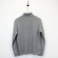 RALPH LAUREN 1/4 Zip Knit Sweatshirt Grey | XS