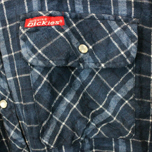 DICKIES Check Shirt Navy Blue | XL