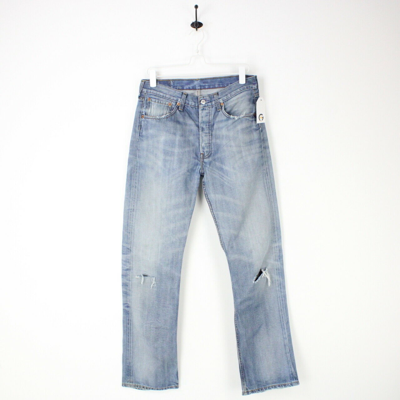 Mens LEVIS 501 Jeans Light Blue | W32 L34
