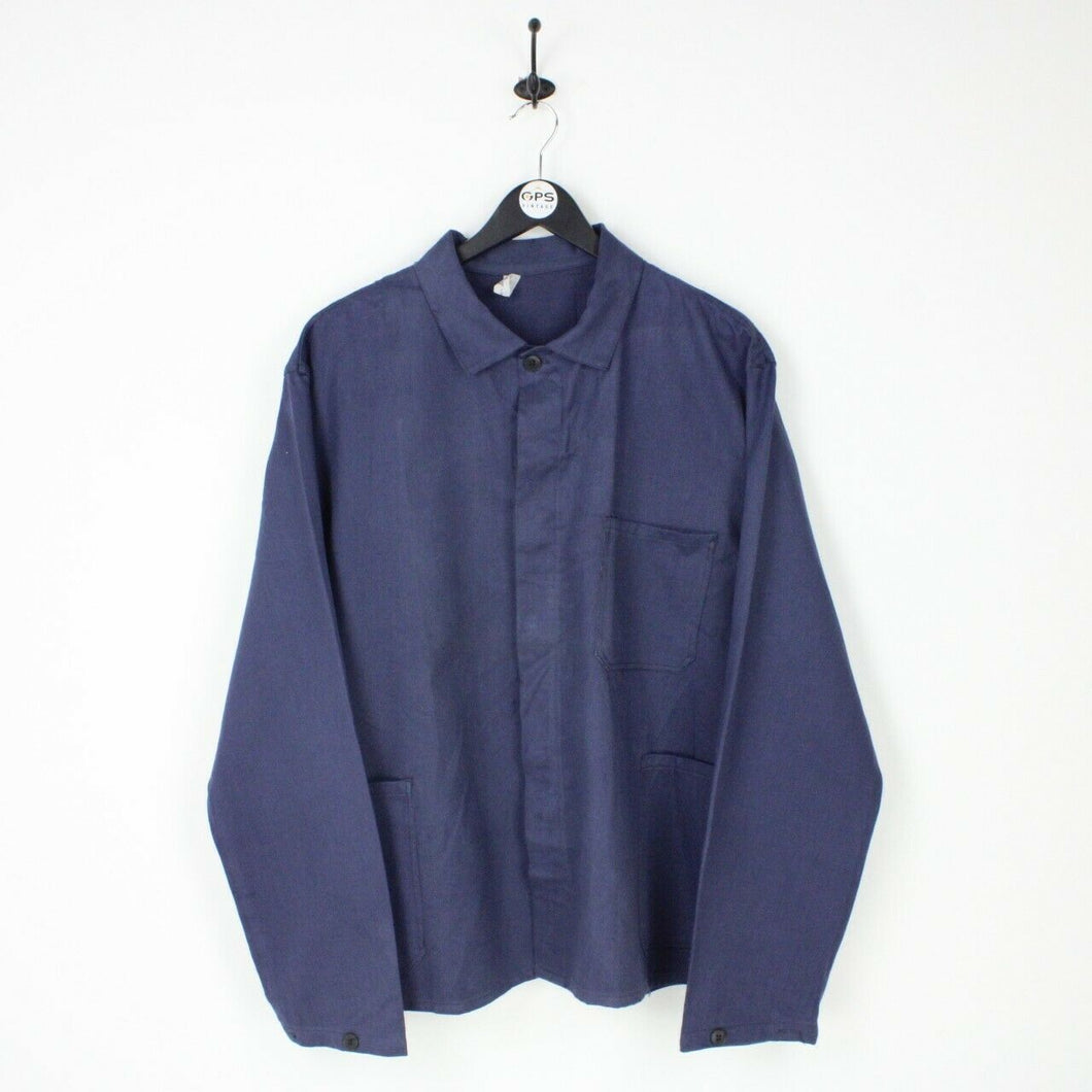 Mens Worker Chore Jacket Navy Blue | XL
