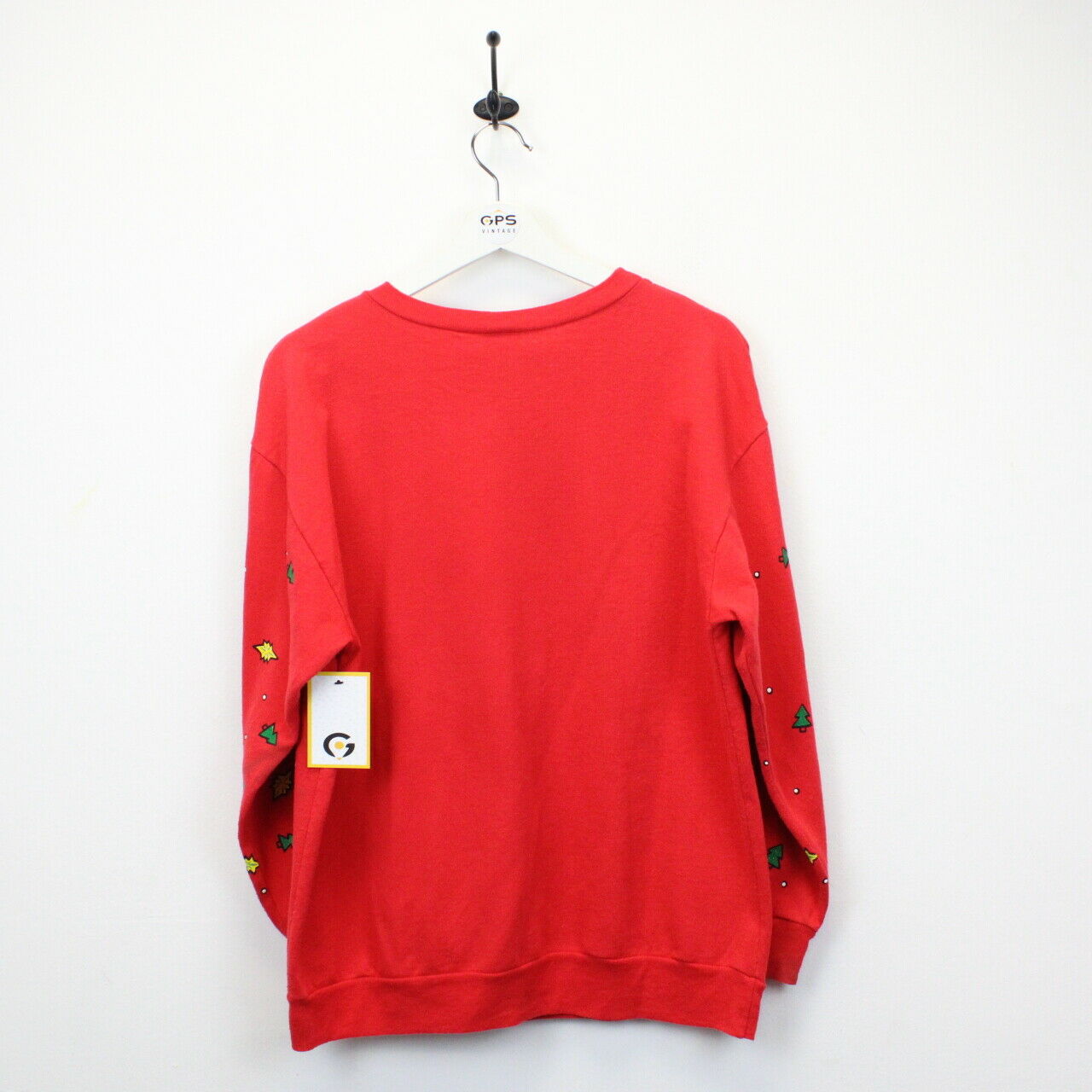 Womens 90s Christmas Sweatshirt Red | Medium