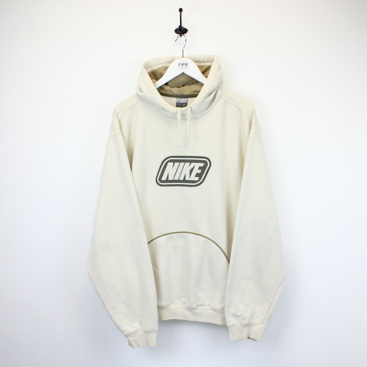 Nike Jumper Vintage Nike Hoodie Cream Vintage Cream Nike Hoodie