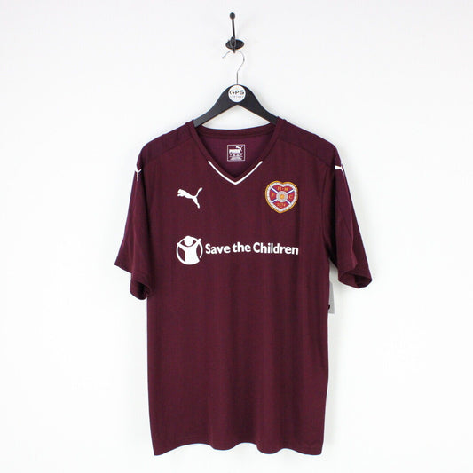 Mens PUMA HEARTS FC 2015 Home Shirt Maroon | Large