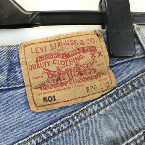Womens LEVIS 501 Shorts Light Blue | W28