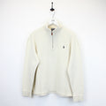 RALPH LAUREN 1/4 Zip Sweatshirt Beige | Medium