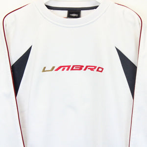 UMBRO 00s Sweatshirt White | Large