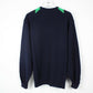 Vintage 90s BURBERRY Knit Sweatshirt Navy | Large