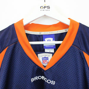 NFL REEBOK 00s Denver BRONCOS Jersey Navy Blue | XXXL